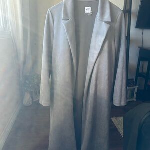 Zara Women's Elegant Gray Trench Coat
